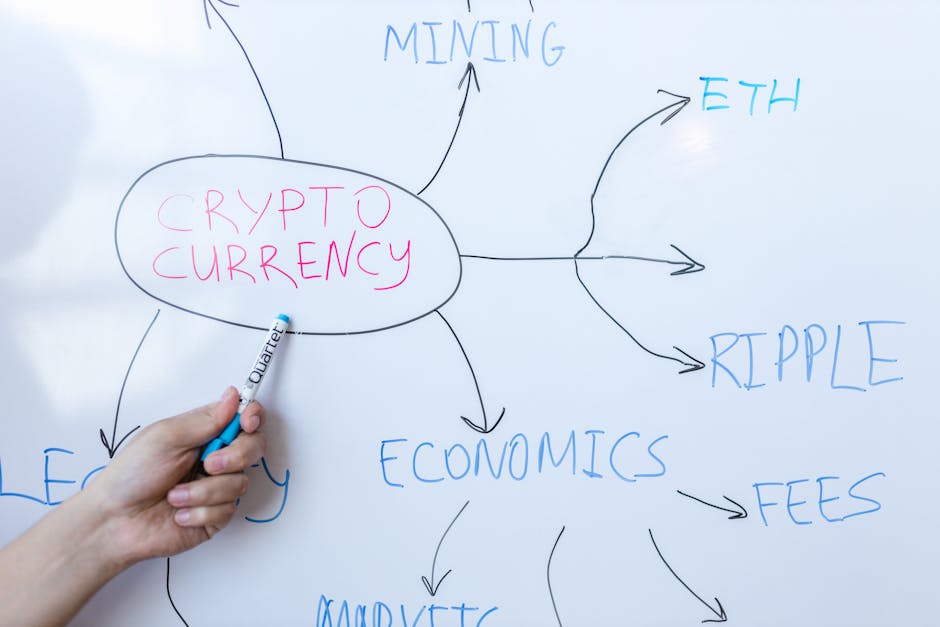 White House crypto push meets bank backlash 1 Hand writing cryptocurrency concepts on whiteboard in business meeting.